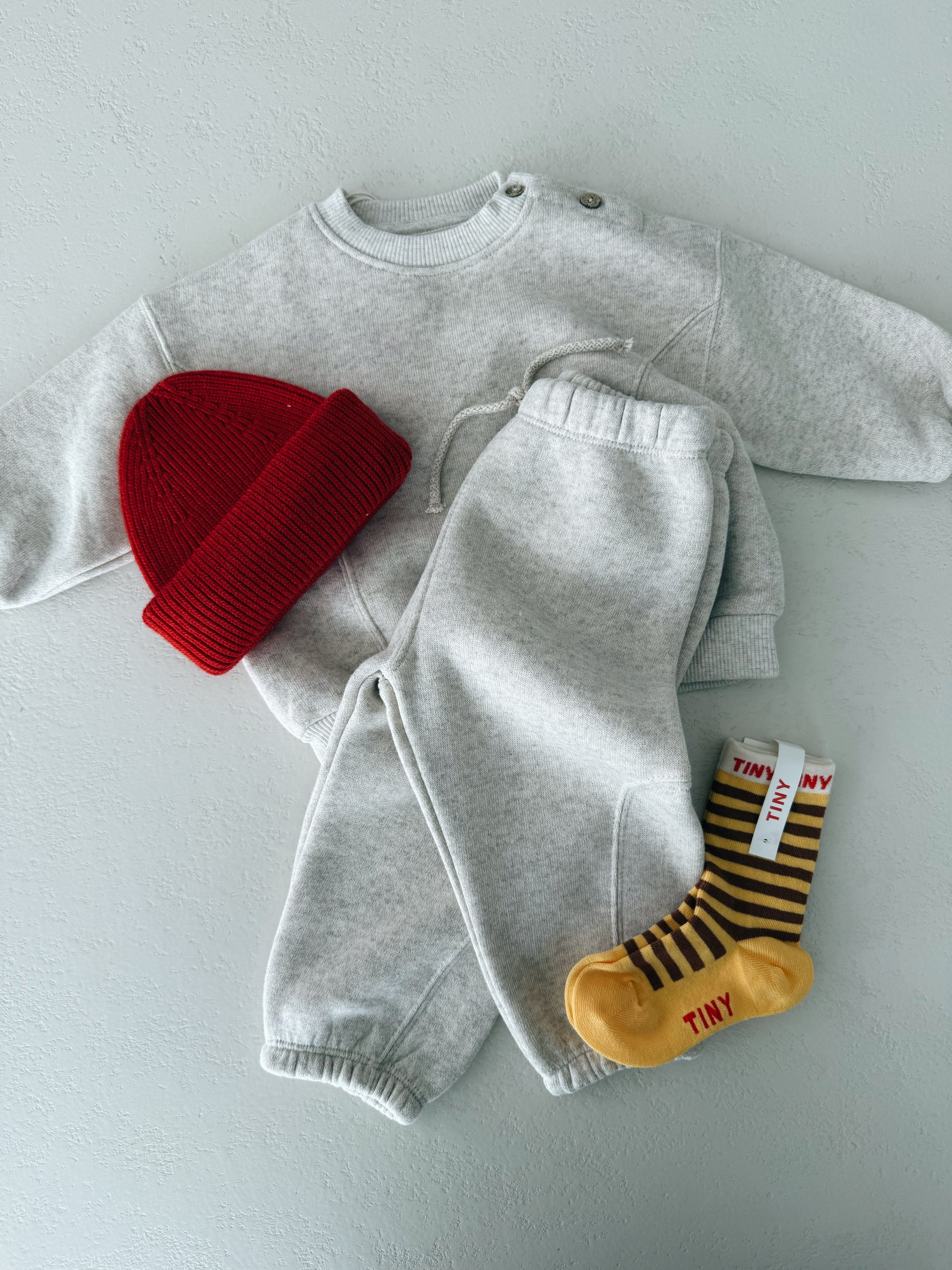 FLEECE SWEATER - BEIGE MELANGE