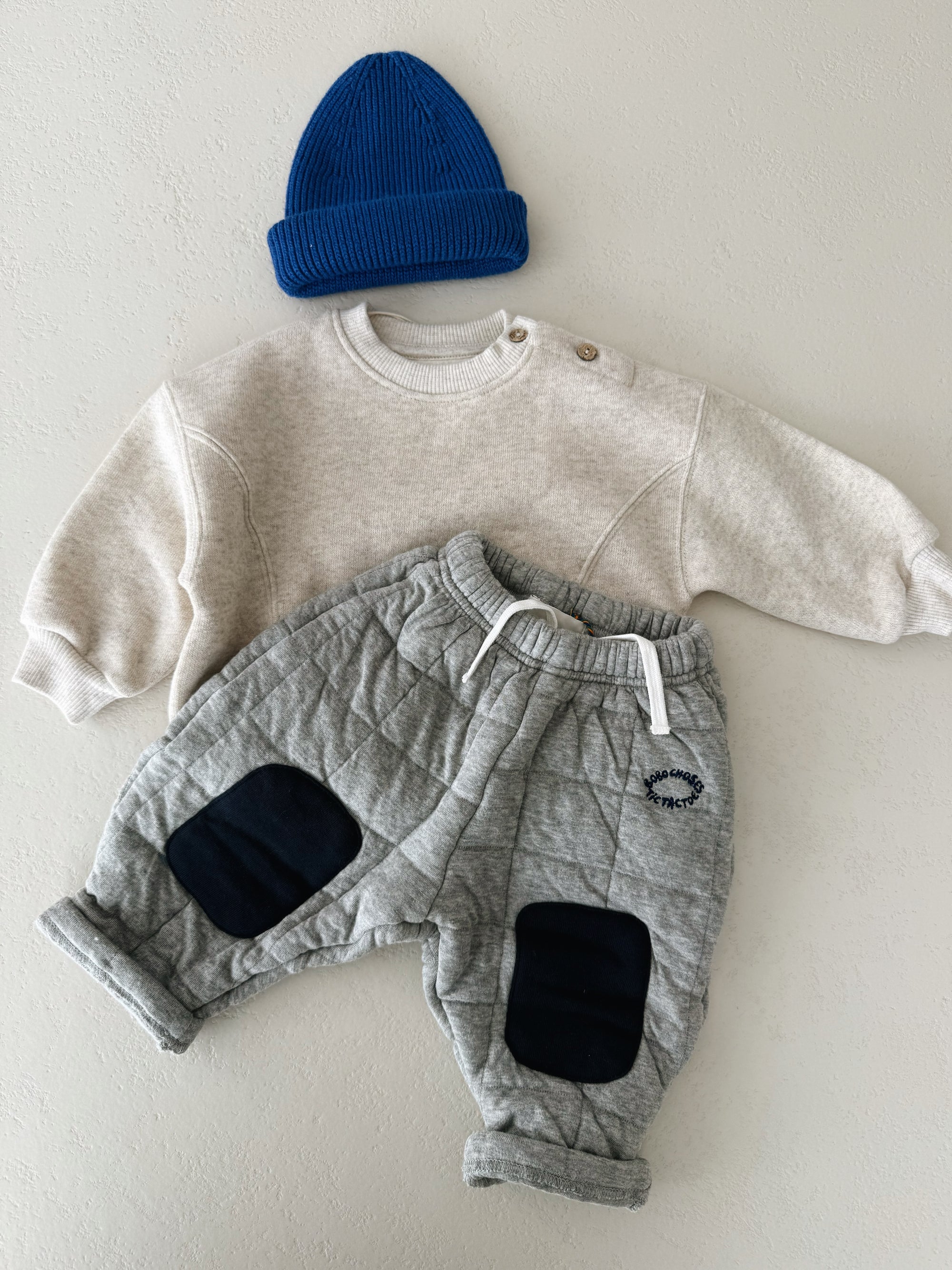 FLEECE SWEATER - BEIGE MELANGE
