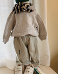 FLEECE SWEATER GREY MELANGE - BABY