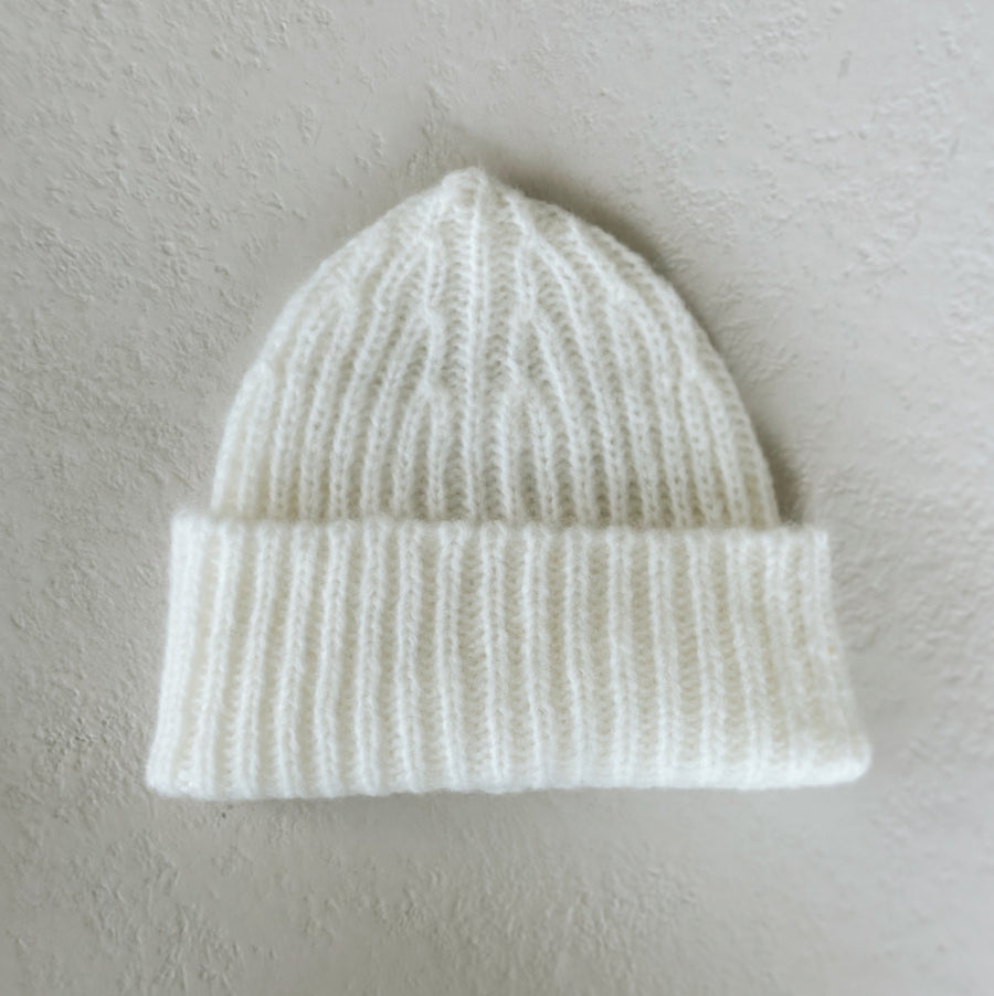 BABY BEANIE WOOL - NATURAL