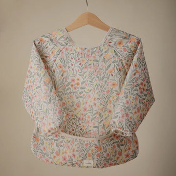 BIB WITH SLEEVES - PASTEL BLOOMS