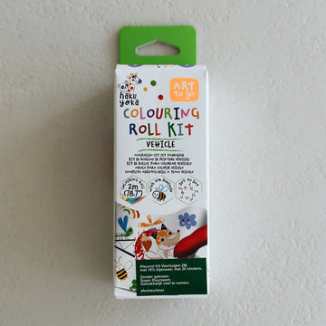 MINI KLEURROL 2M + 3 KRIJTEJES - VOERTUIGEN