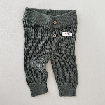 BABY KNITTED PANTS - GREEN