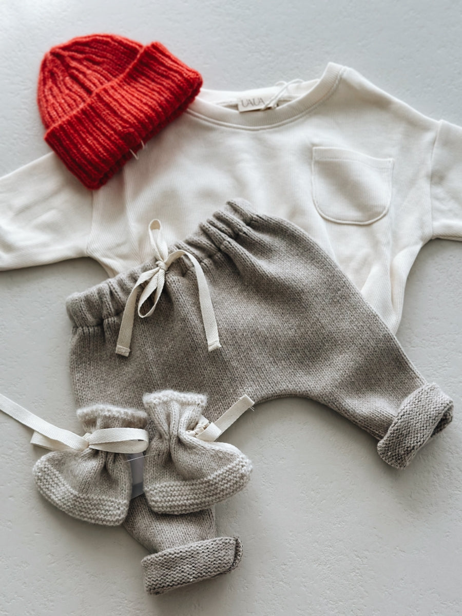 BABY BOOTIES WOOL 0-6m - BEIGE