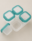 Vierteiliges Set Tiefkühlbehälter (4x180 ml) Teal