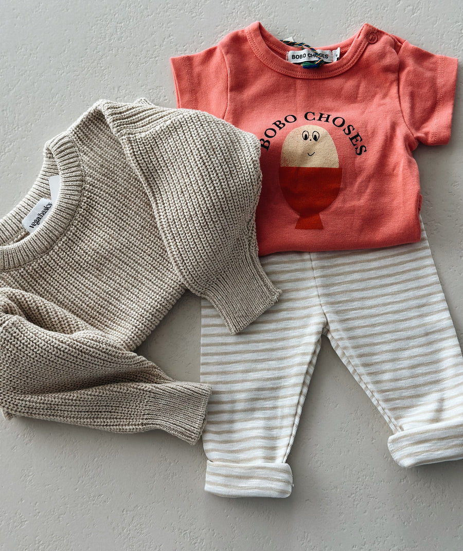 STRIPED RIB LEGGINGS - baby