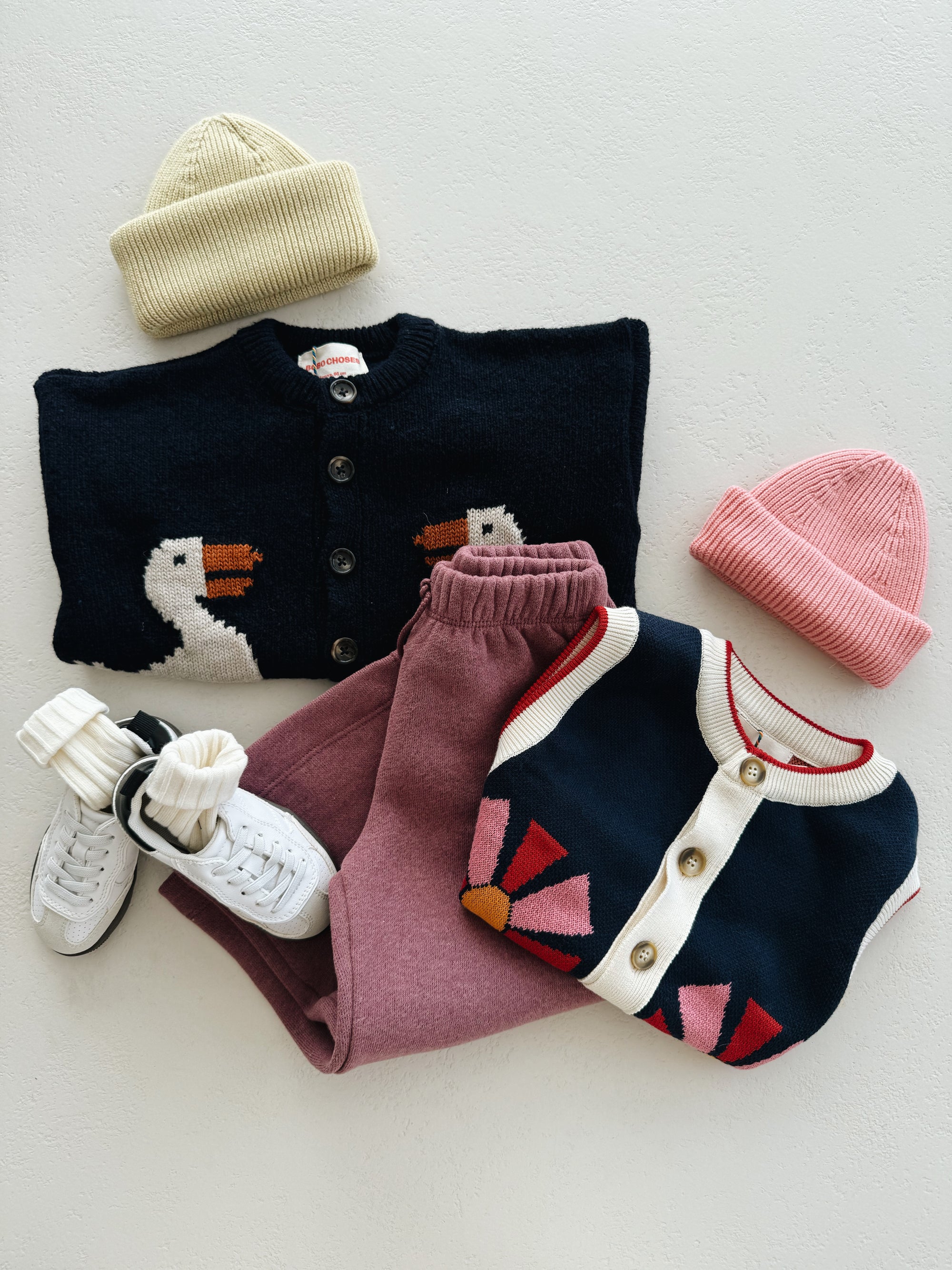 FLEECE TROUSERS KIDS - BORDEAUX