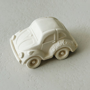 BIJTRING & BADSPEELTJE - beetle car white