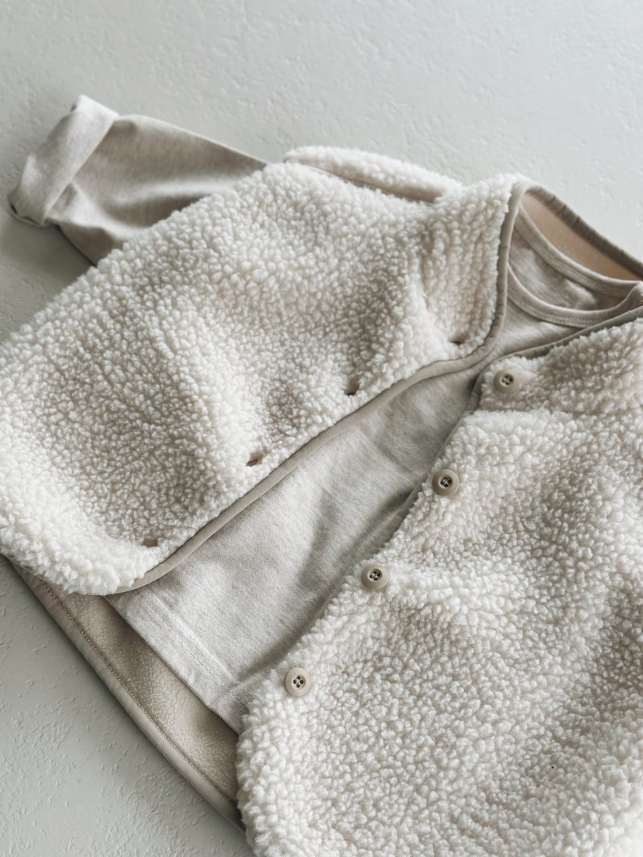 BASIC LONG SLEEVE SHIRT OATMEAL - 6y