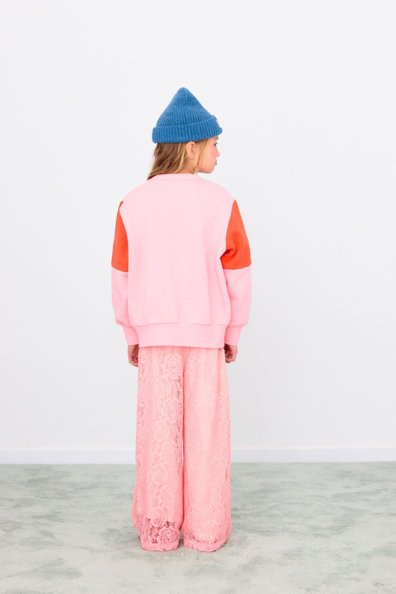 Tiny Color Block Sweatshirt - pink