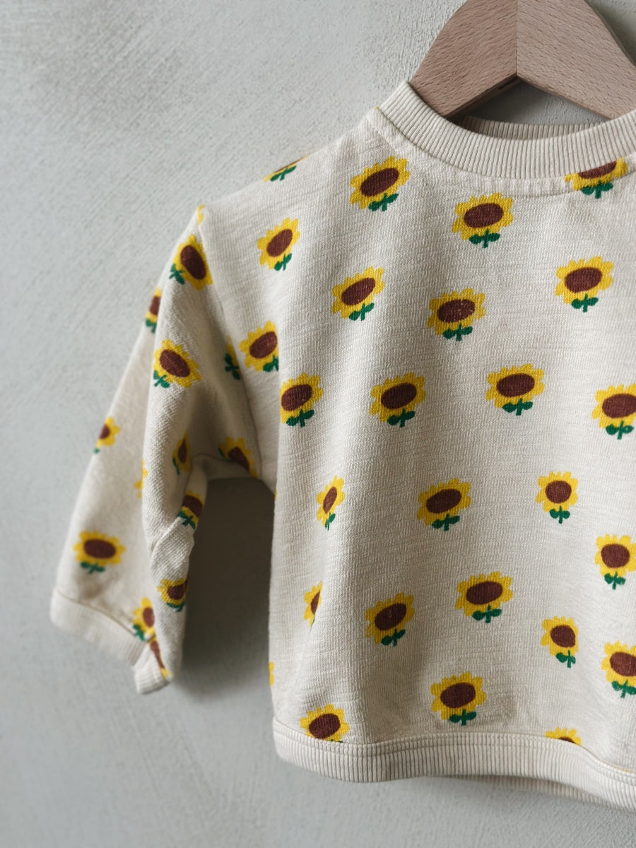 Sunflower all over sweatshirt - baby