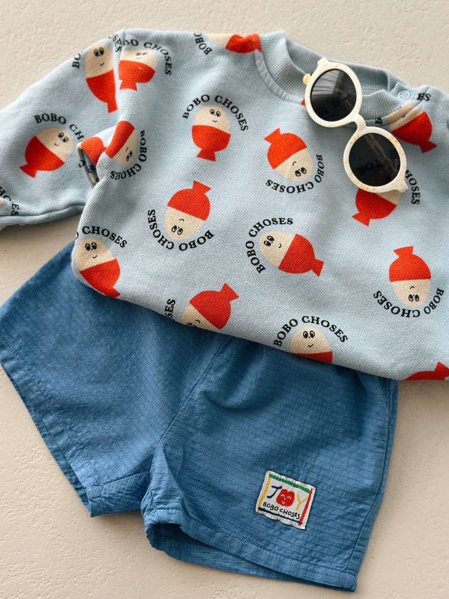 Smiling woven shorts - baby