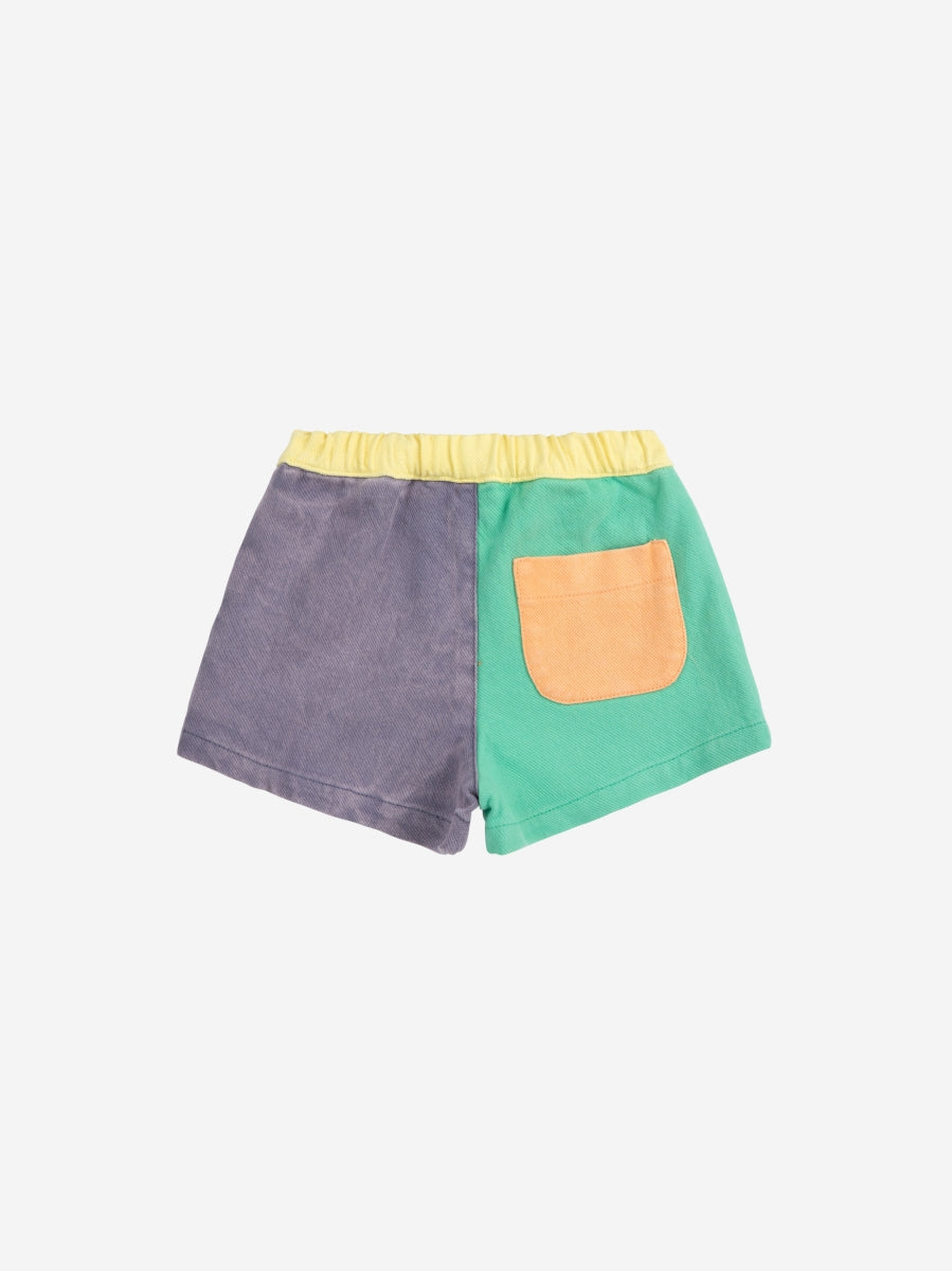 Color block woven shorts - baby