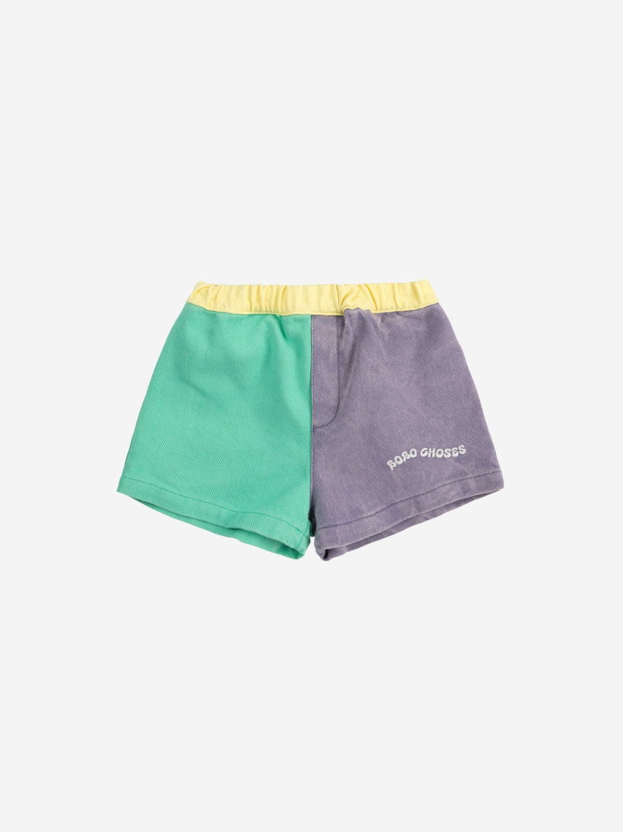 Color block woven shorts - baby