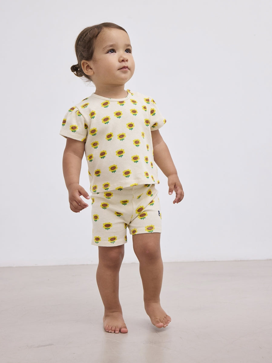 Sunflower all over short leggings - baby