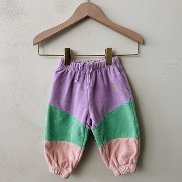 Lila color block jogging pants - baby