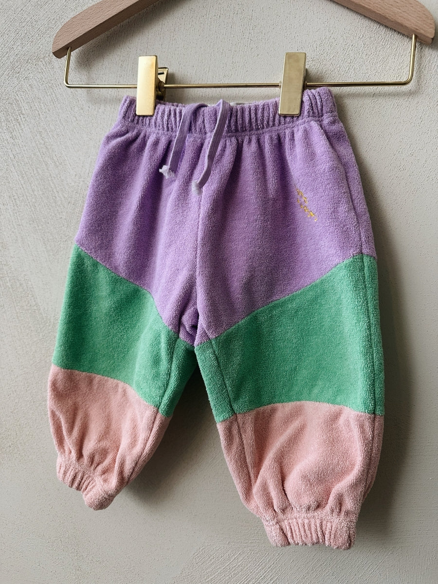 Lila color block jogging pants - baby