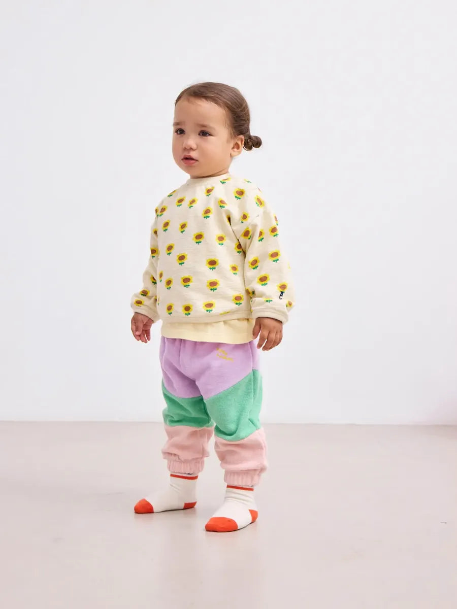 Lila color block jogging pants - baby