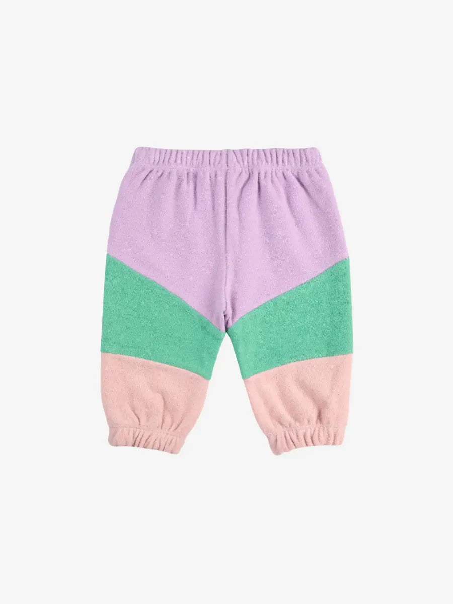 Lila color block jogging pants - baby