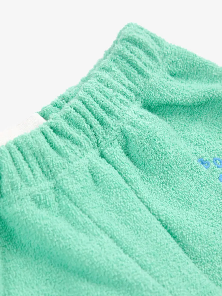 Green color block jogging pants