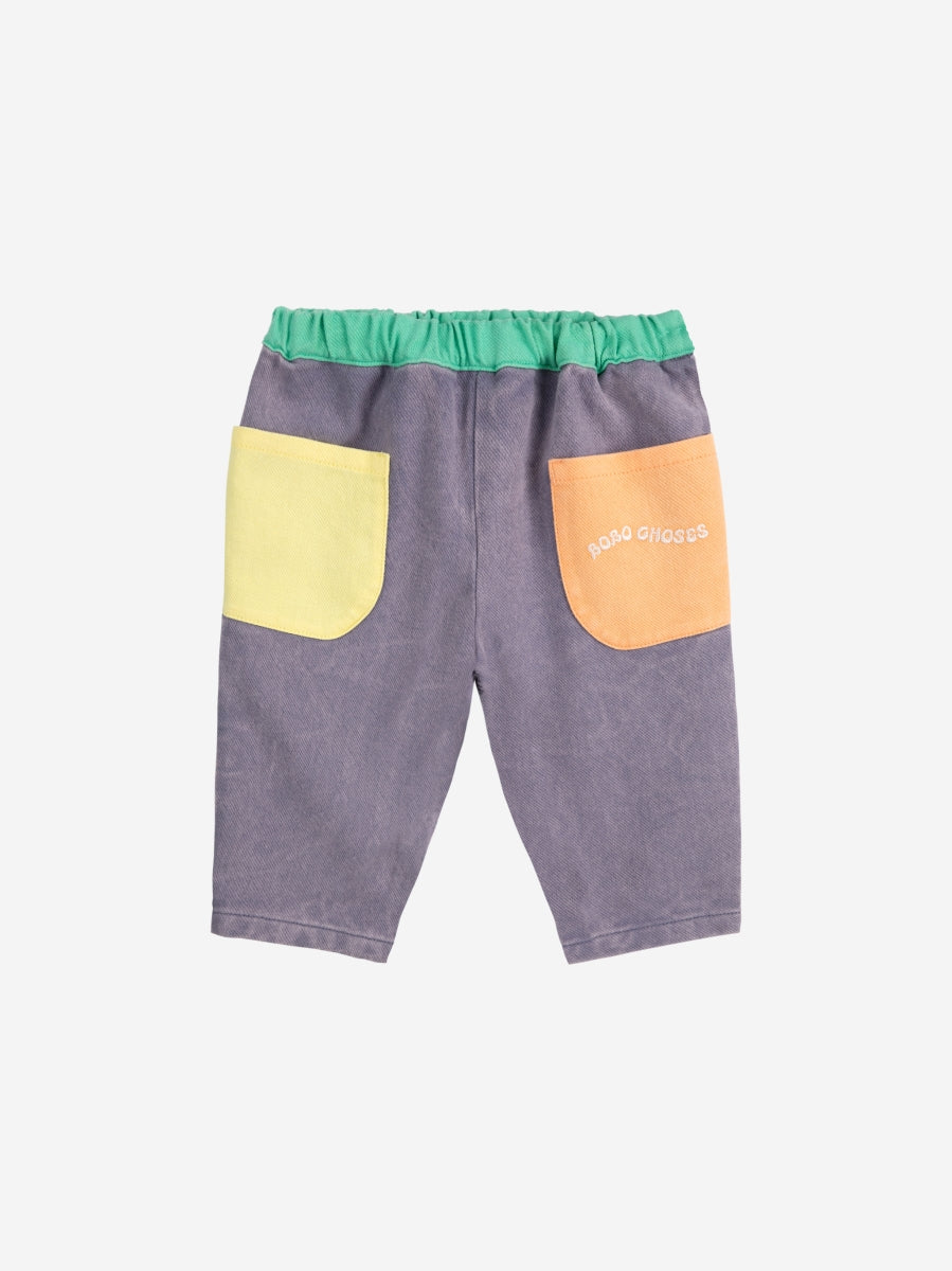 Color block woven pants - baby