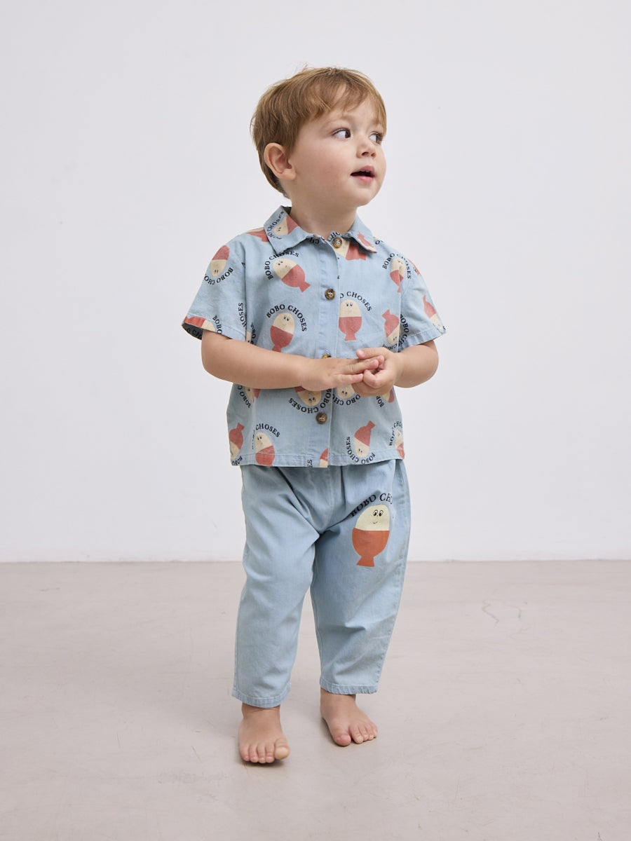 Morning Egg denim pants - baby