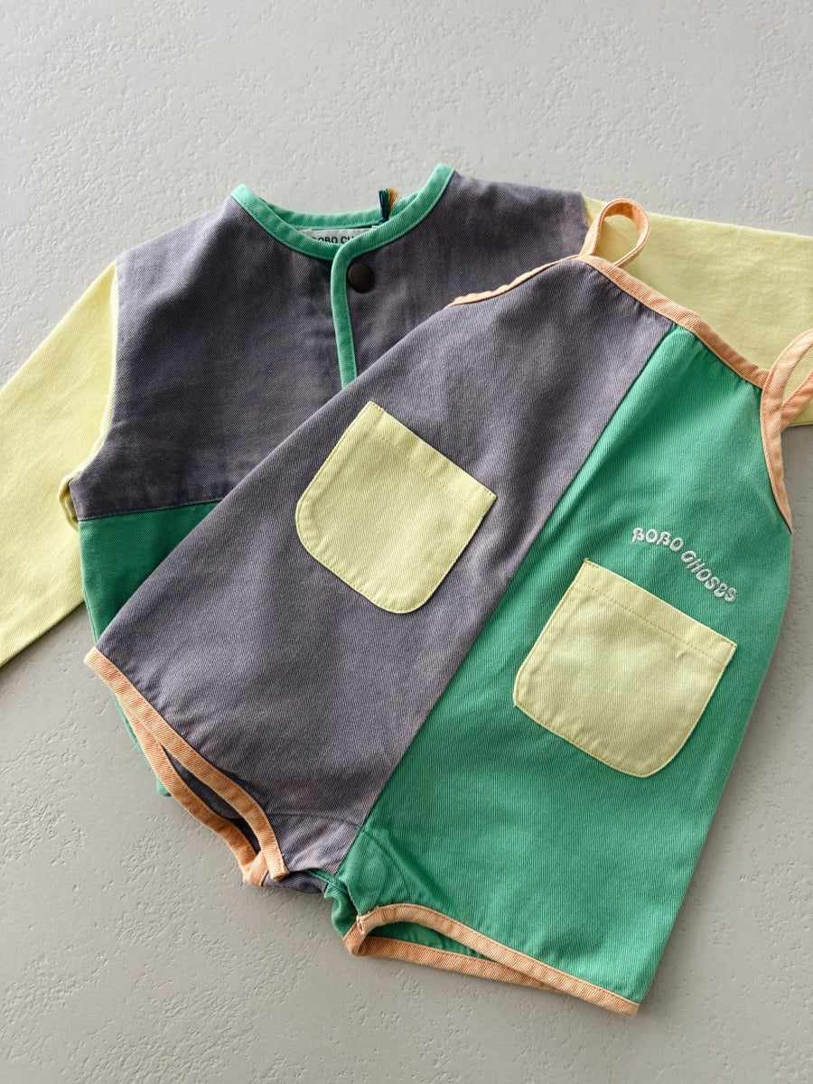 Color block woven jacket - baby