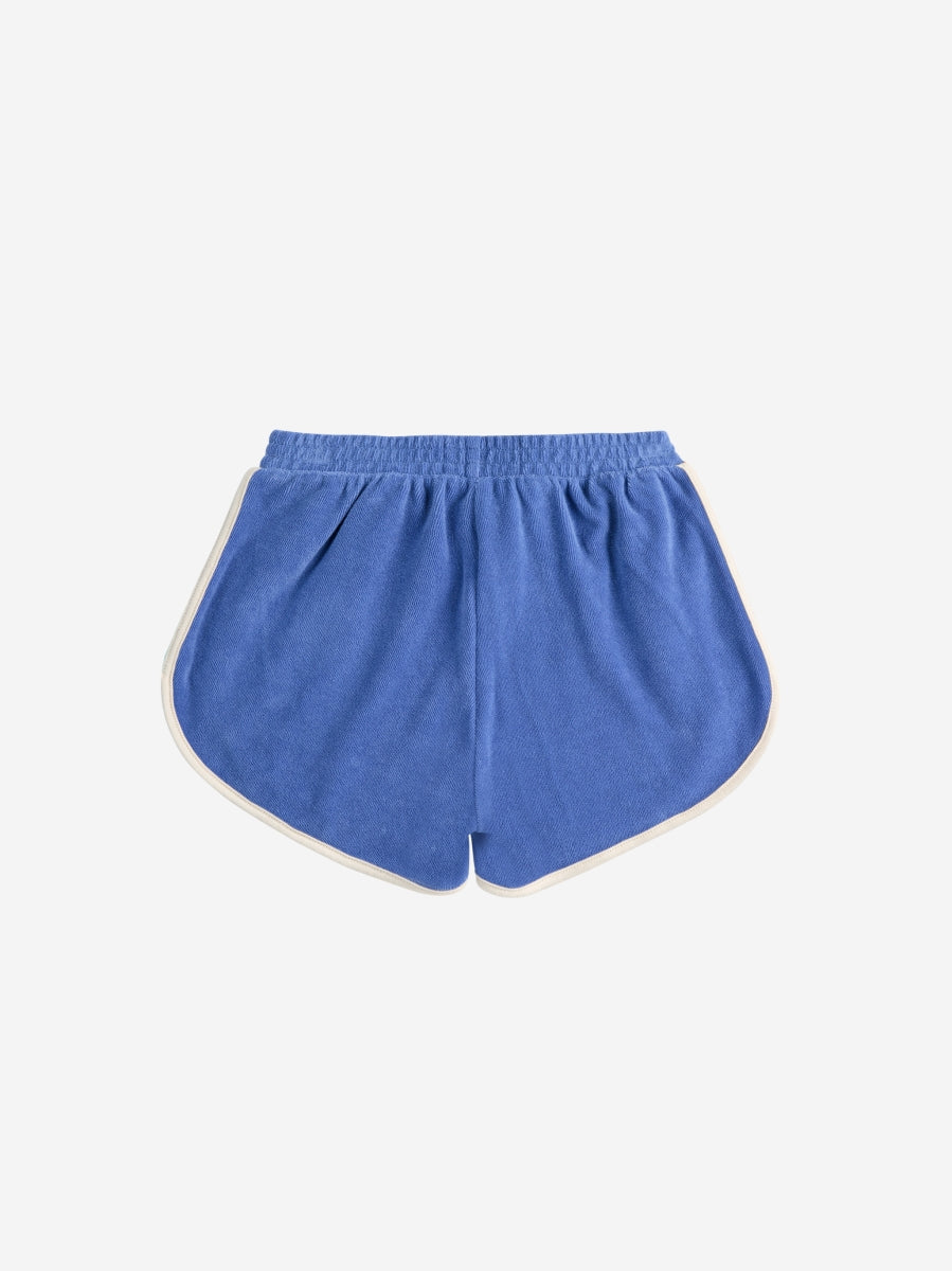 Smiling color block terry cloth shorts - kids