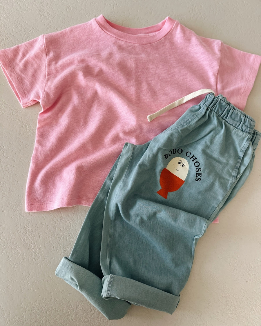 Morning Egg light denim pants - Kids