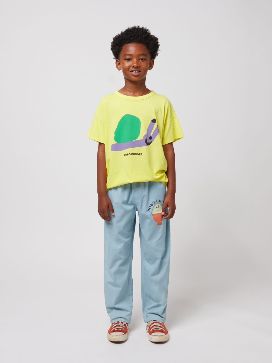 Morning Egg light denim pants - Kids