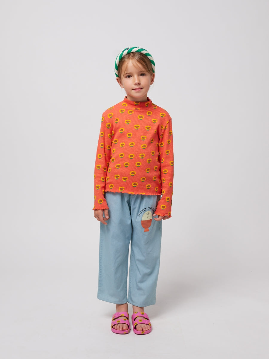 Morning Egg light denim pants - Kids