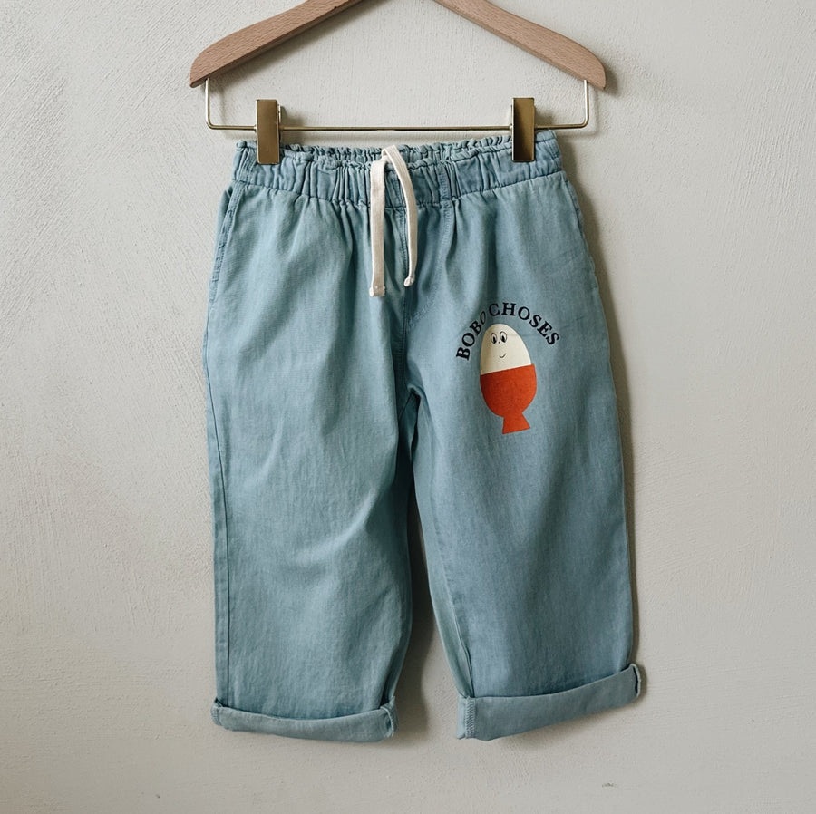 Morning Egg light denim pants - Kids