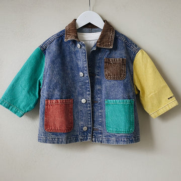 Color block denim jacket - Kids