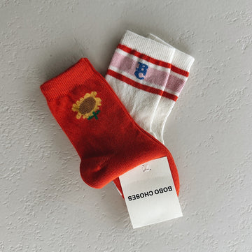 Sunflower short socks pack x 2 - baby