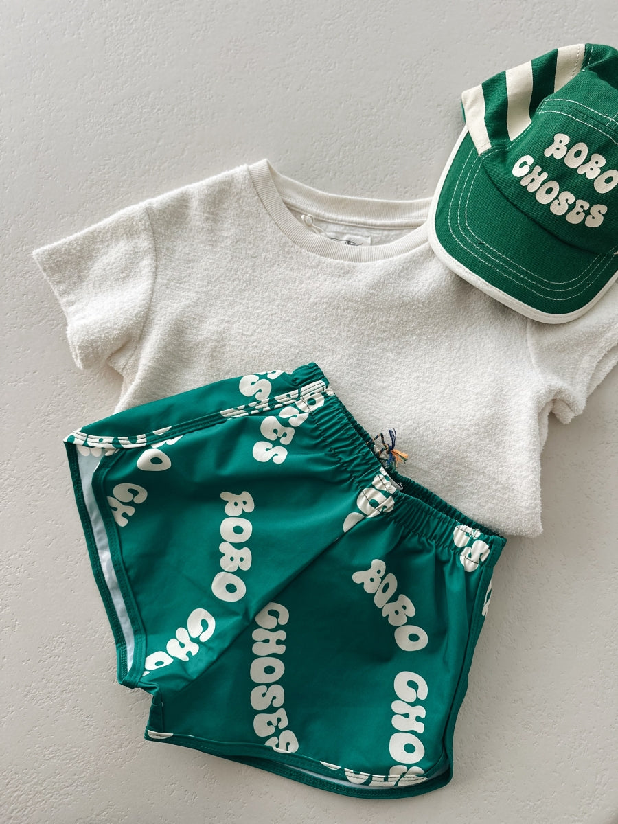 Green Stripes cap - kids