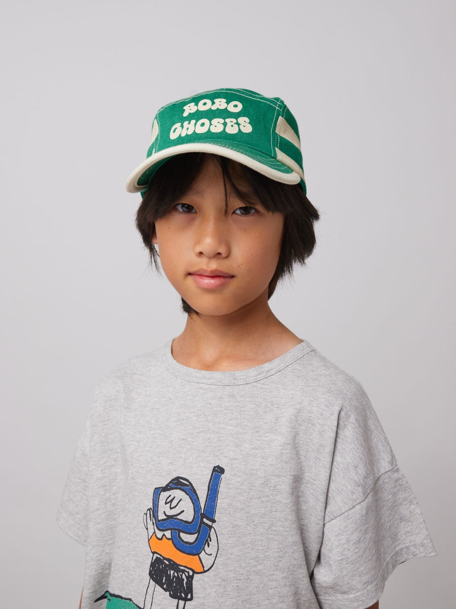 Green Stripes cap - kids