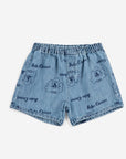 Pickles The Dog all over denim short - baby