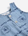 Pickles The Dog all over denim playsuit - baby