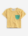 Yellow Stripes terry cloth Tshirt - BABY