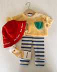 Yellow Stripes terry cloth Tshirt - BABY