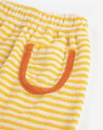 Yellow Stripes terry cloth harem pants - BABY
