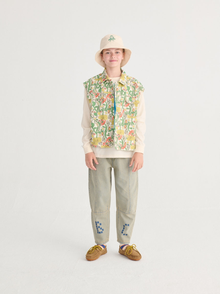 Color Herbalist all over twill vest - KIDS