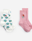 Flower short socks pack x 2 - BABY