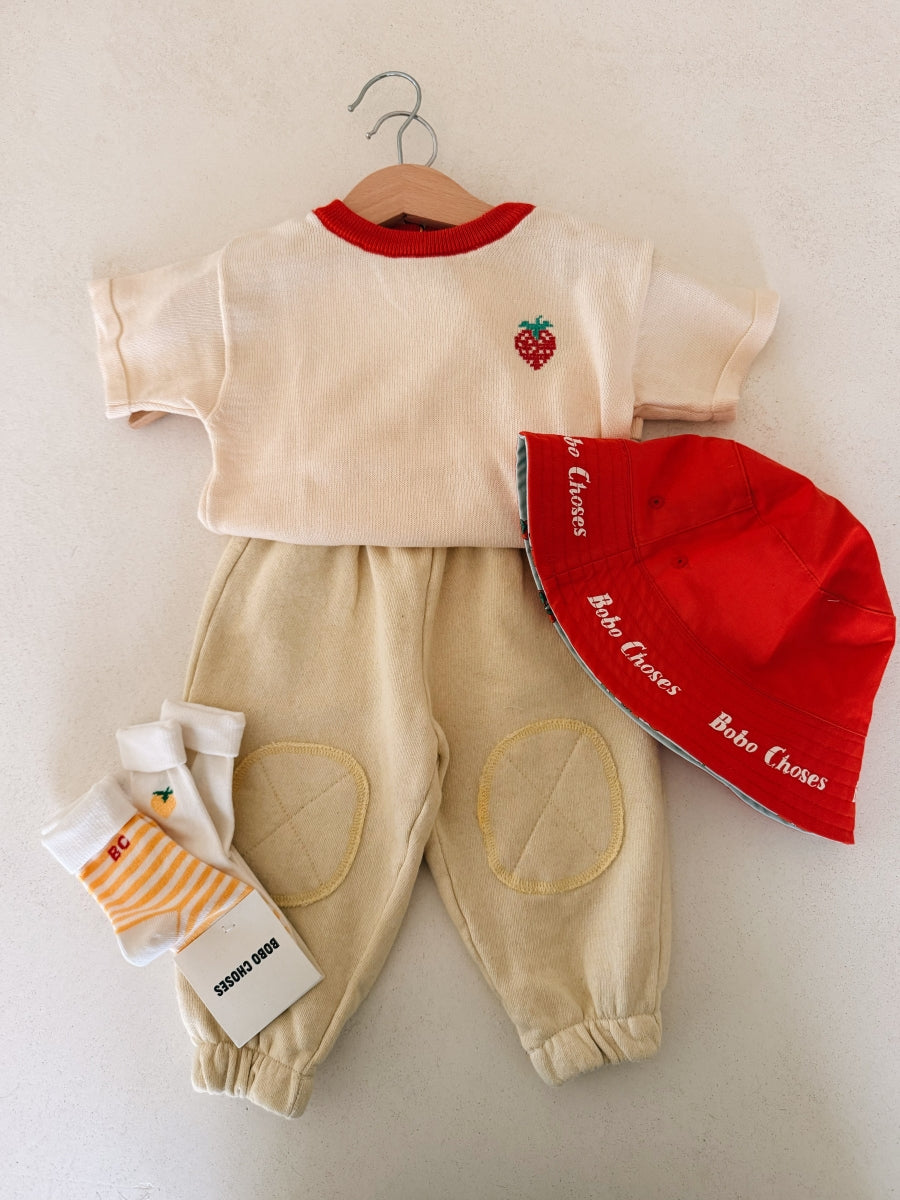 Pixel Strawberry short socks pack x 2 - BABY