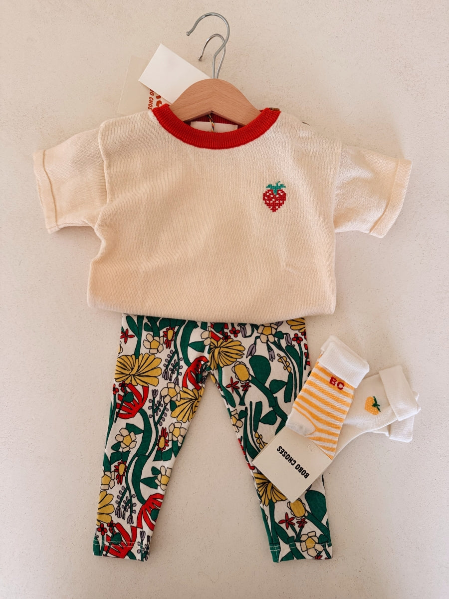 Pixel Strawberry short socks pack x 2 - BABY