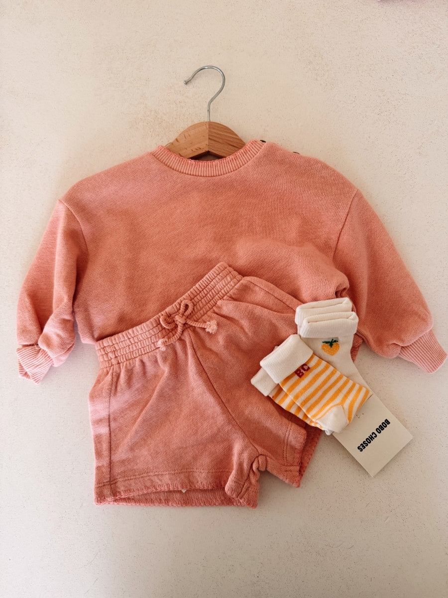 Pixel Strawberry short socks pack x 2 - BABY