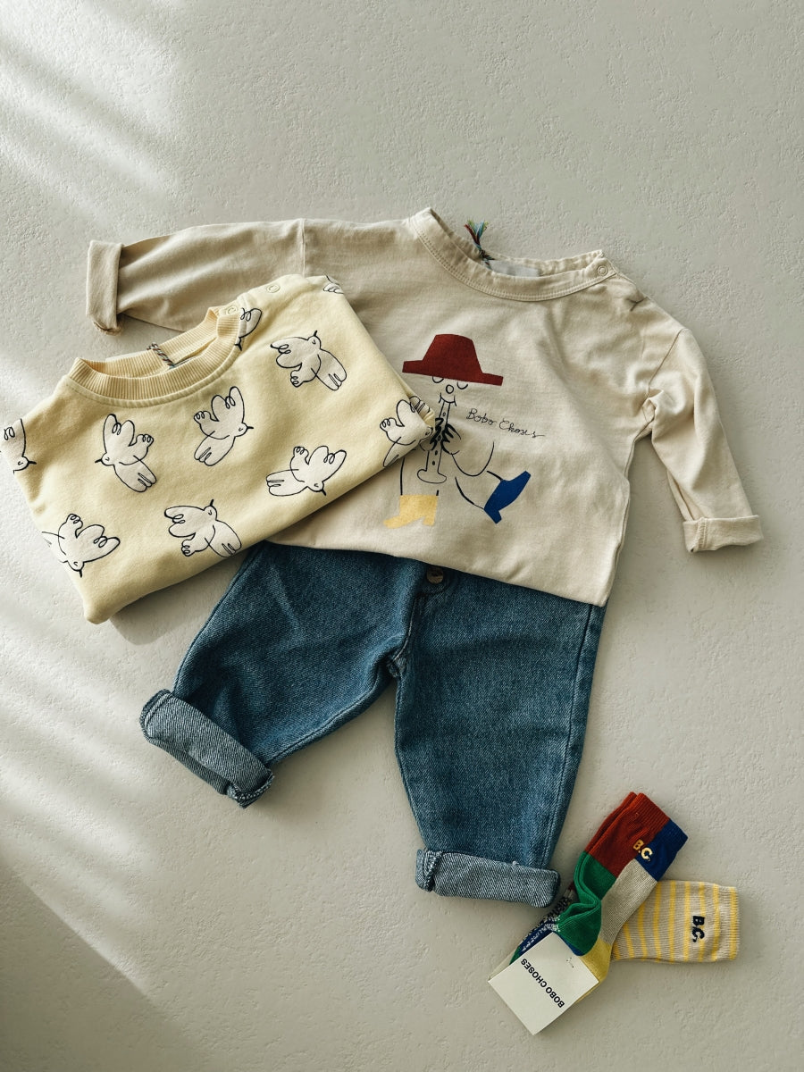 Baby Freedom Bird all over sweatshirt - last one 6m