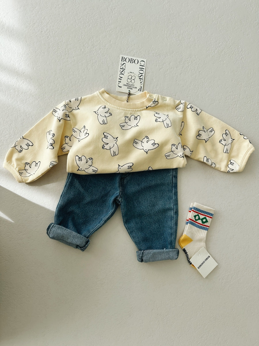 Baby Freedom Bird all over sweatshirt - last one 6m