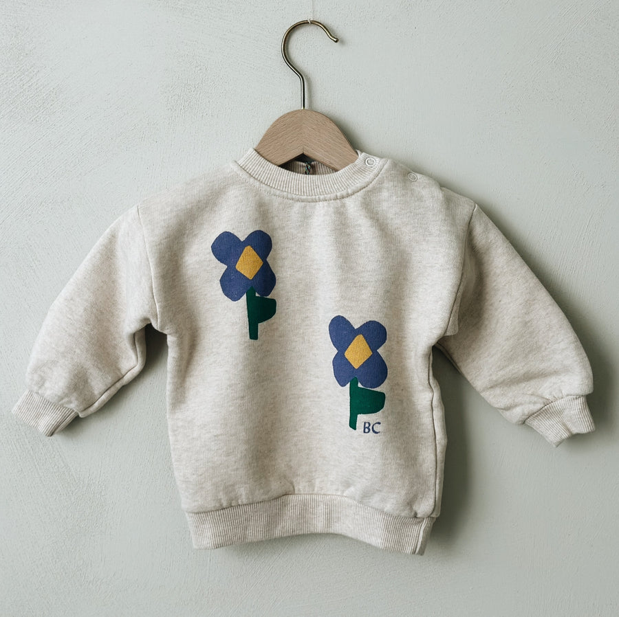 Baby Pansy Flower sweatshirt - last one 3m