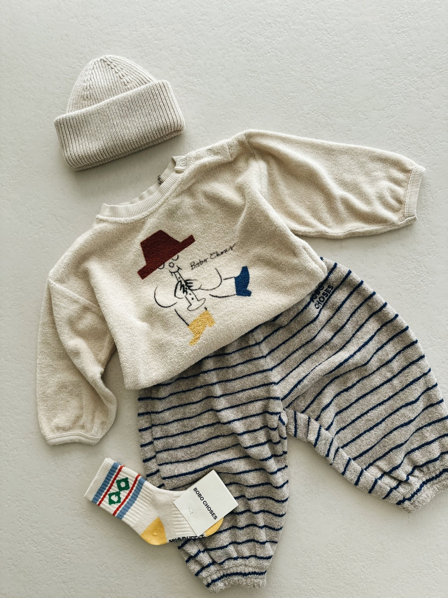 Baby Terry Stripes jogging pants